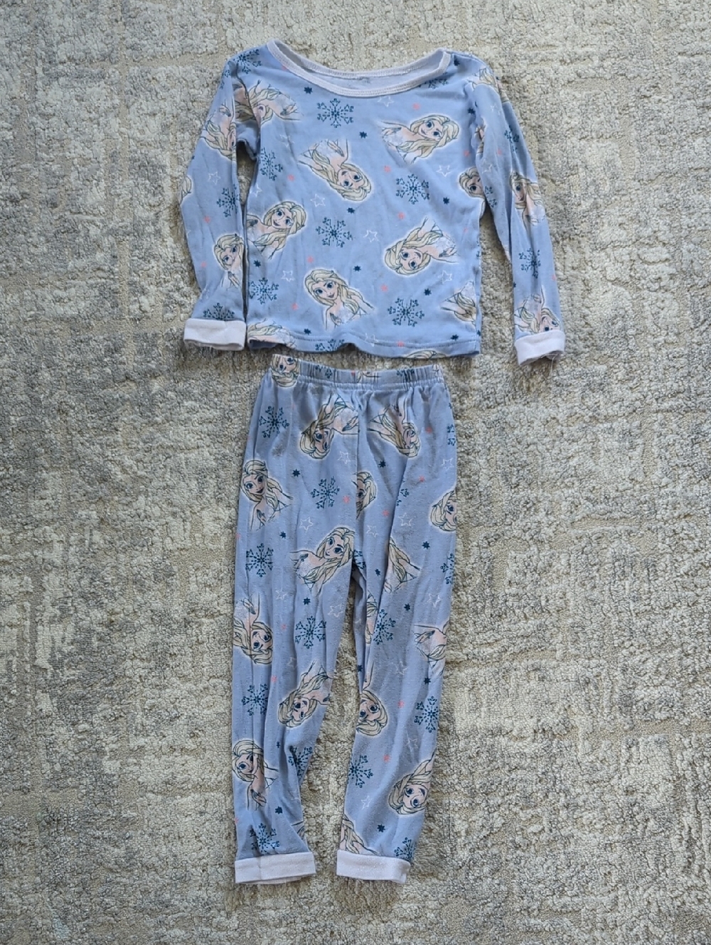 Disney Light Blue Frozen Elsa Pajama Set Size 4T